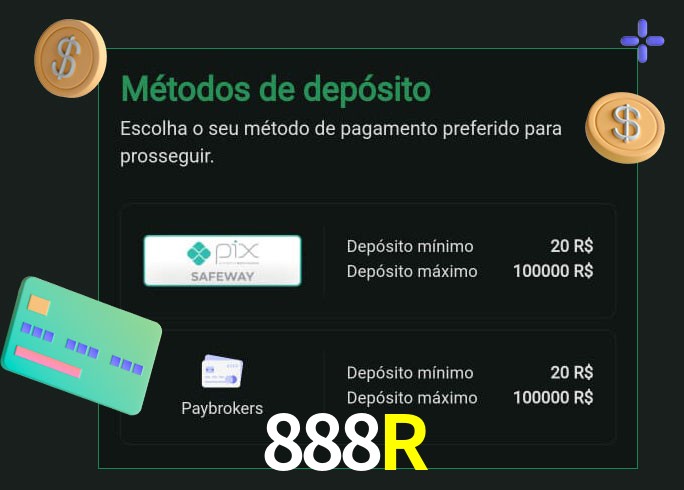 O cassino 888R oferece uma grande variedade de métodos de pagamento